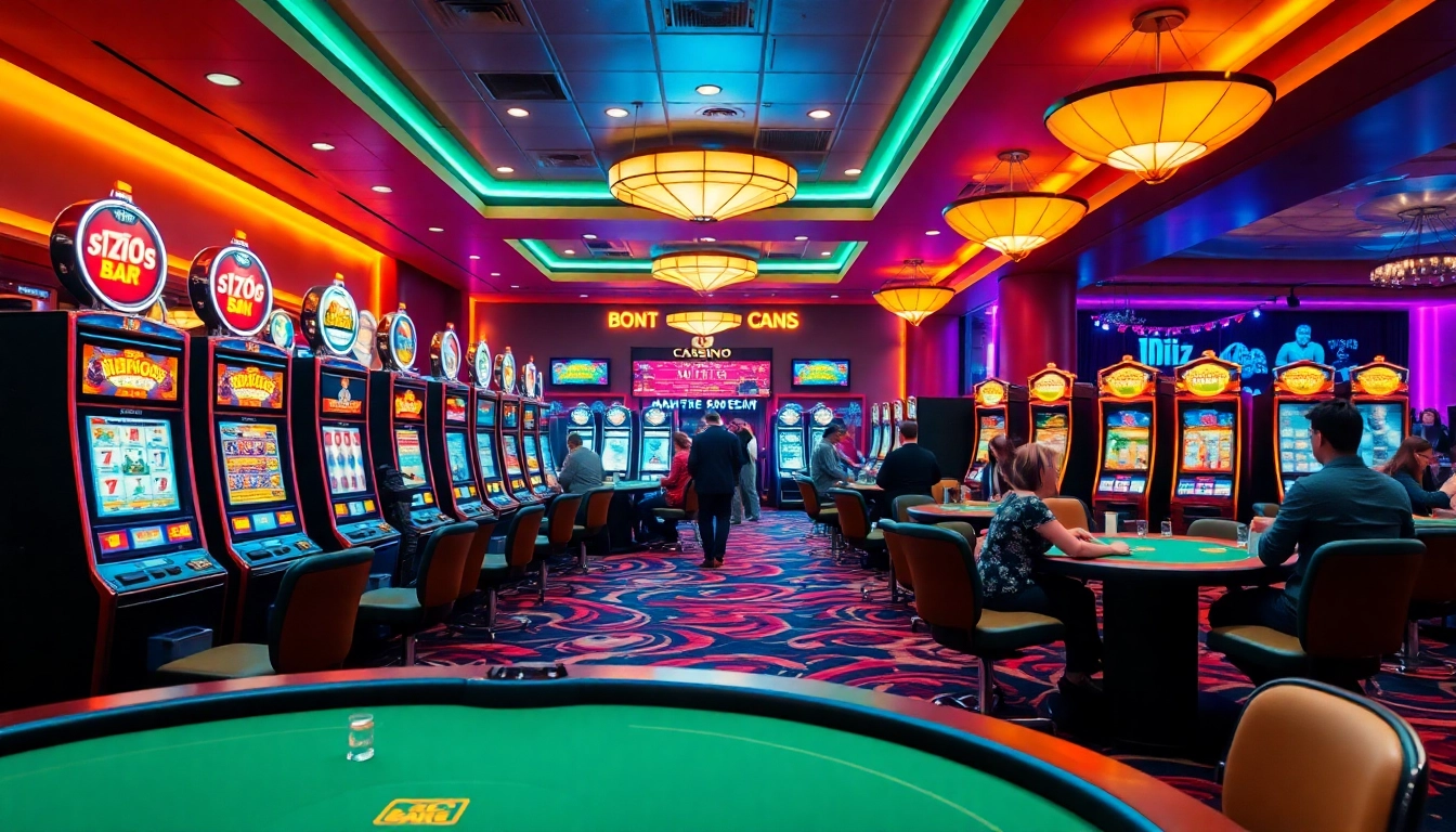 Jouer à des jeux sur un casino en ligne avec des machines à sous et des tables de cartes.