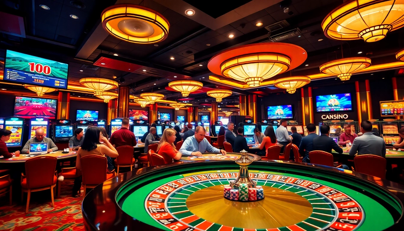 Joueurs profitant de l'expérience du meilleur casino en ligne 2026 dans une atmosphère vibrante.