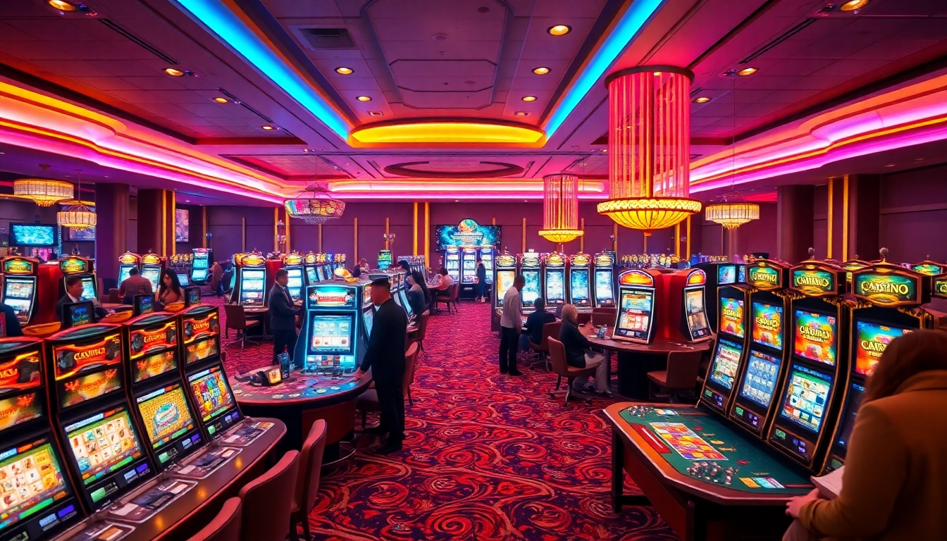 Vibrant online casino environment showcasing exciting games and engaging players at casino en ligne.