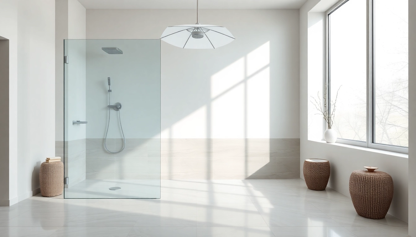 Installer une paroi de douche italienne moderne dans une salle de bain élégante.