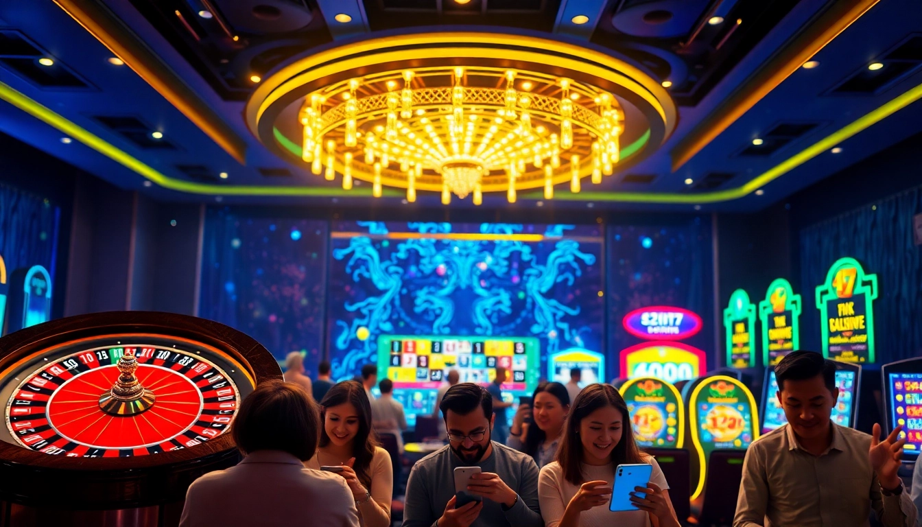Jouer au casino en ligne avec une atmosphère vibrante et des joueurs diversifiés. related image