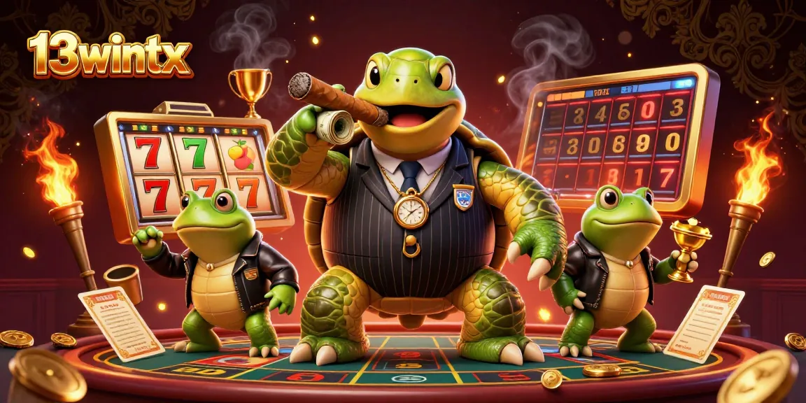Experience thrilling slot excitement at 13wintx with a vibrant casino illustration.