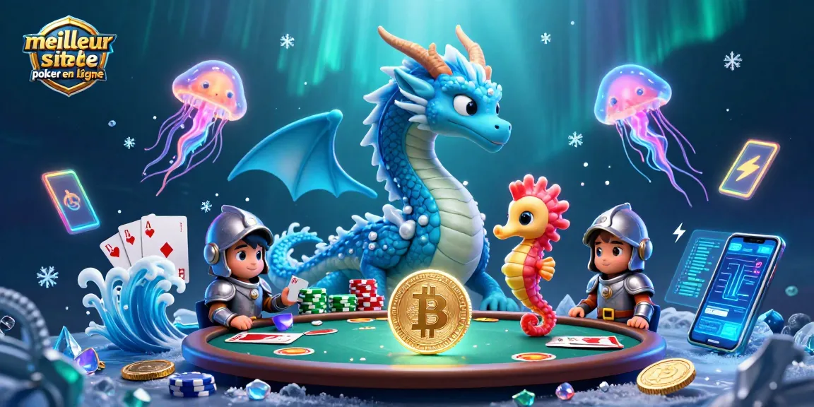 Rencontre le meilleur site de poker en ligne avec une illustration captivante de poker et de stratégies.