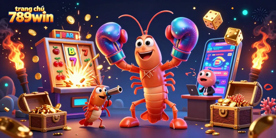 Play on trang chủ 789win with a vibrant 3D casino scene full of excitement and jackpots.