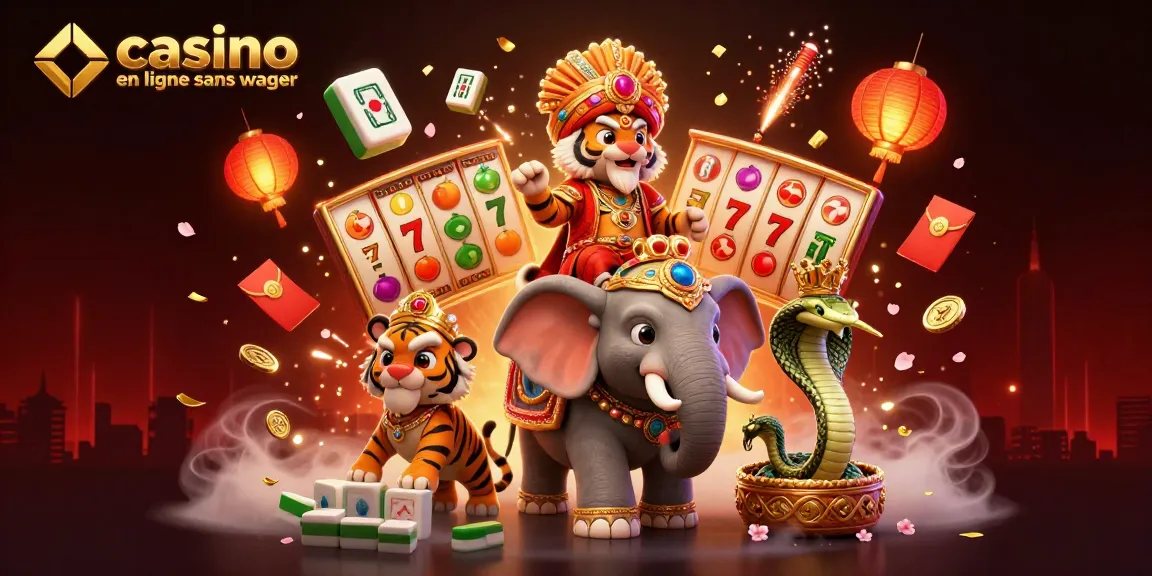 Casino en ligne sans wager : Découvrez un monde féerique de jeux avec un tigre majestueux et des éléments de casino.