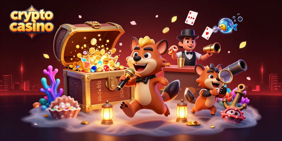 Découvrez les activités dynamiques d'un crypto casino avec des hyènes animées dans un club comique.