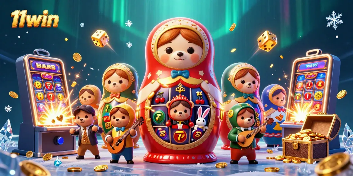 Win big with 11win's exciting illustrations of vibrant casino characters and games.
